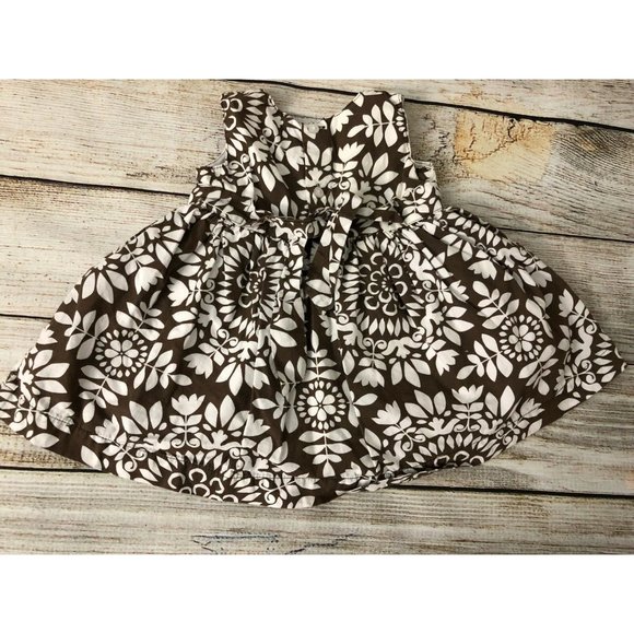 Carters Dress Infant Baby size 6 Months Sleeveless Brown Floral Pageant - Picture 1 of 4